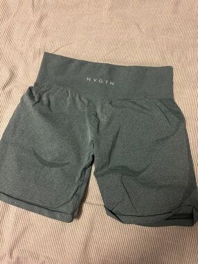 NVGTN Women's High-Rise Forest Green Bike Shorts